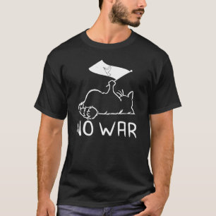 Camiseta Sem guerra Peace Movement World Peace Flag Cat 1
