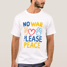 Camiseta Sem guerra por favor, paz