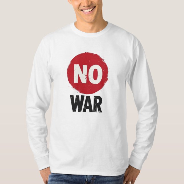Camiseta SEM GUERRA — Protesto Global pela Paz (Frente)