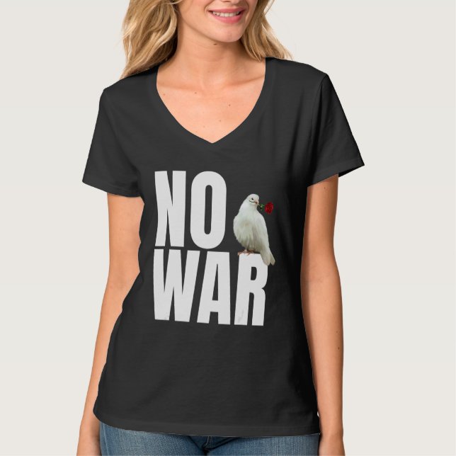 Camiseta Sem guerra sem guerra da Paz A Porta Da Paz (Frente)