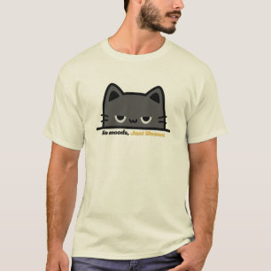 Camiseta Sem humor, apenas miados - design de gato de desen