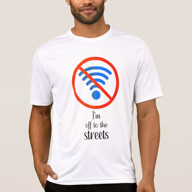 Camiseta "Sem Internet? Sem problemas!", cibernético cibern (Frente)
