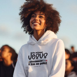 Camiseta SEM JESUS? SEM PONTO! Christian Faith cita Mulhere