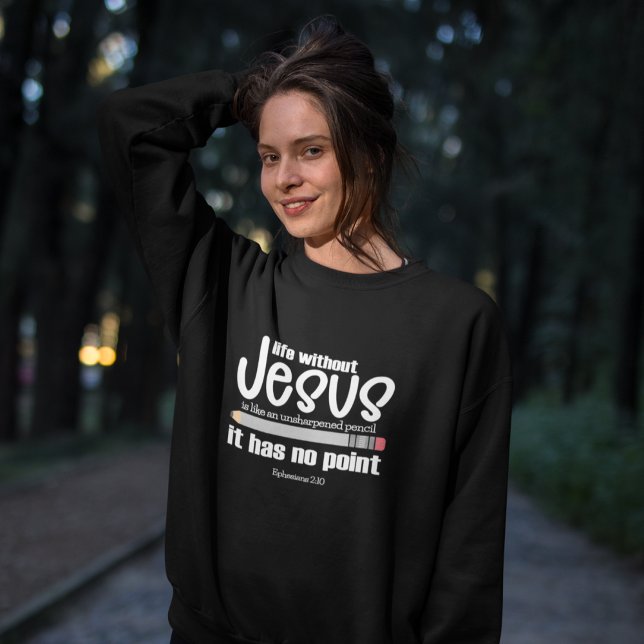 Camiseta SEM JESUS? SEM PONTO! Escuro das mulheres de citaç (Criador carregado)
