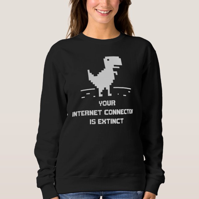 Camiseta Sem jogo de dinossauro na Internet (Frente)