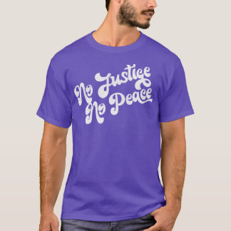 Camiseta Sem Justiça Sem Paz Original FadedStyle Retro Desi