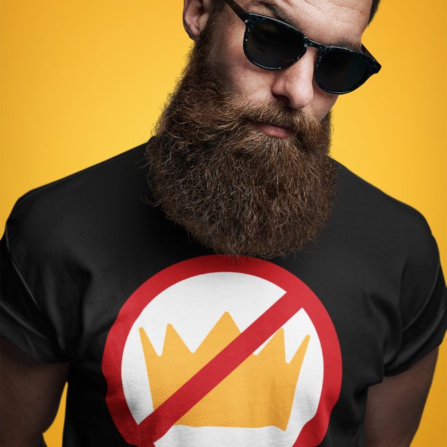 Camiseta SEM KINGS! Anti-Trump Black (adicionar seu texto) (Criador carregado)