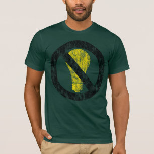 Camiseta sem lâmpadas incandescentes