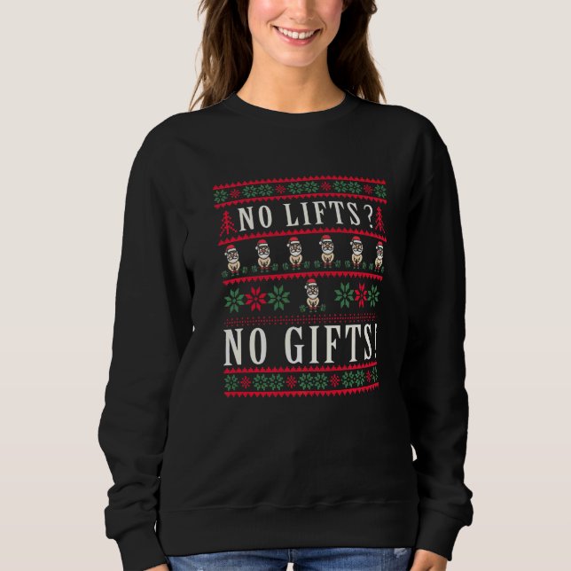 Camiseta Sem Levantamentos Sem Natal Academia Papai Noel Fe (Frente)