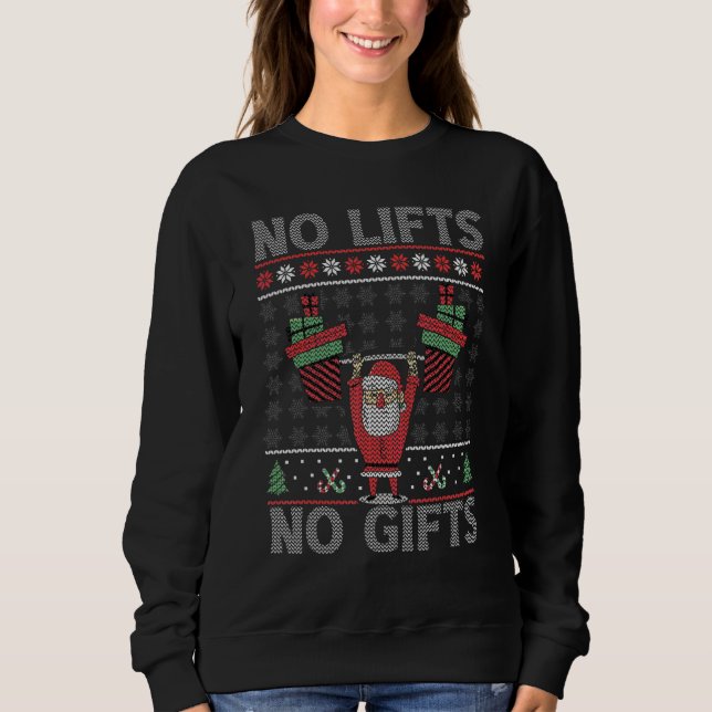 Camiseta Sem Levantamentos Sem Natal Academia Papai Noel Fe (Frente)