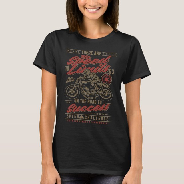 Camiseta Sem limite de velocidade Desafio da velocidade do  (Frente)