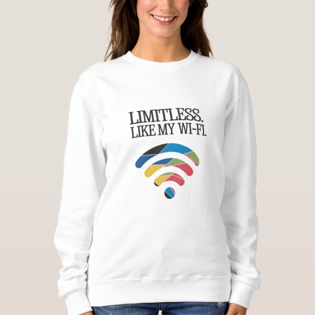 Camiseta Sem limites. Como meu Wi-Fi (Frente)