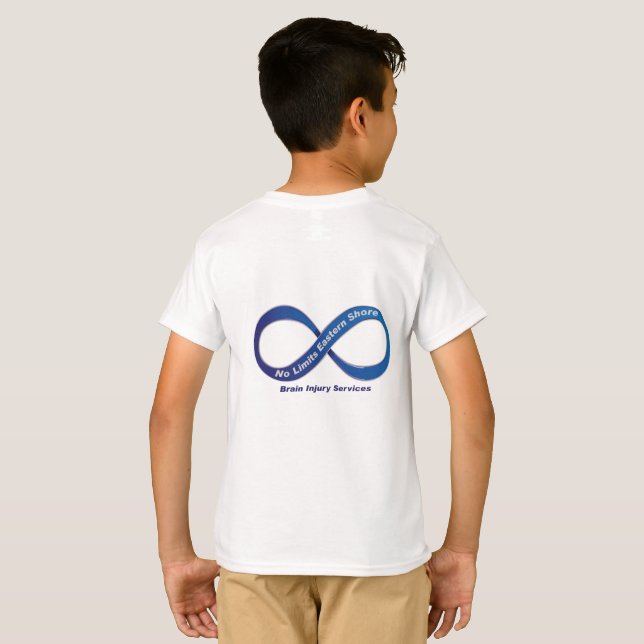 Camiseta Sem Limites Tamanhos de Jovens na Costa Leste (Parte Traseira Completa)