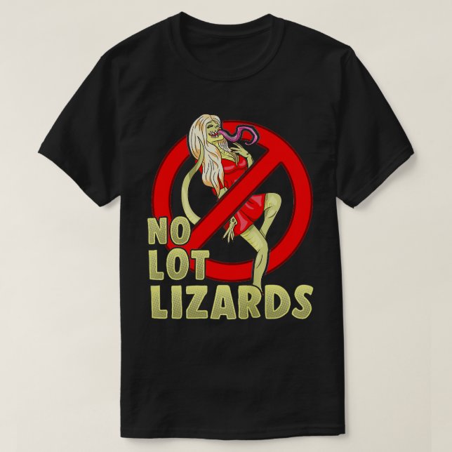 Camiseta Sem Lizards Mens Caminhão Pai Caminhão Engraçado (Frente do Design)