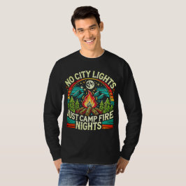 Camiseta Sem Luzes da Cidade, Apenas Noites de Fogueira Cam