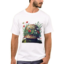 Sem Mais Guerra: Capacete da Paz com Design Floral