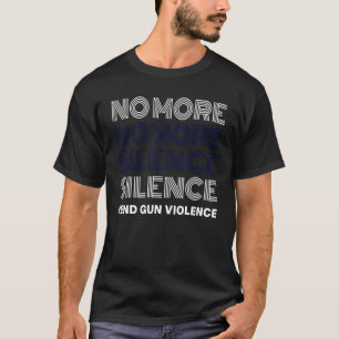 Camiseta Sem mais silêncio Acabar com a violência contra as