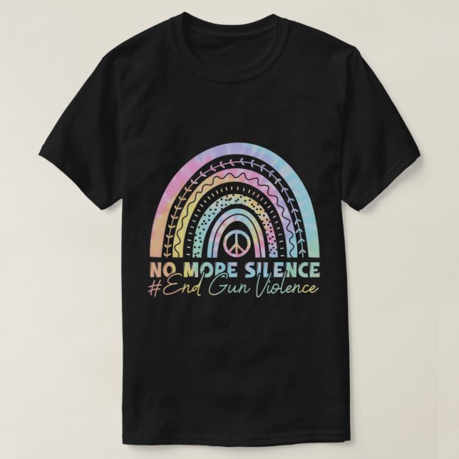 Camiseta Sem mais silêncio Acabar com a violência contra as (Frente do Design)