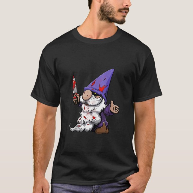 Camiseta sem Mangas de Gnome Feminina Assustadora  (Frente)