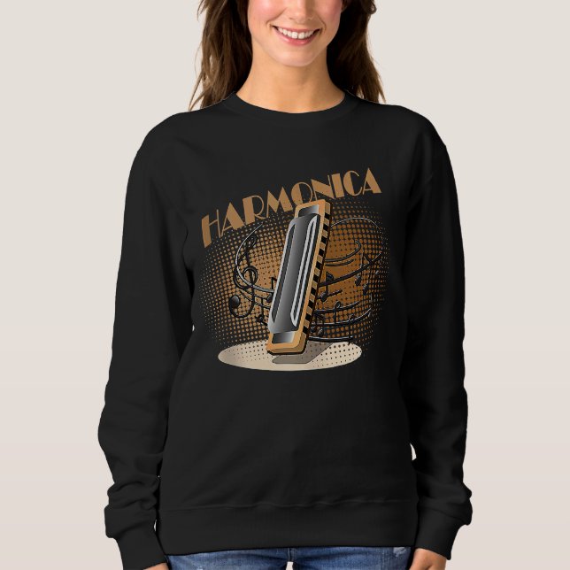 Camiseta sem mangas de tocador de harmônica blues (Frente)