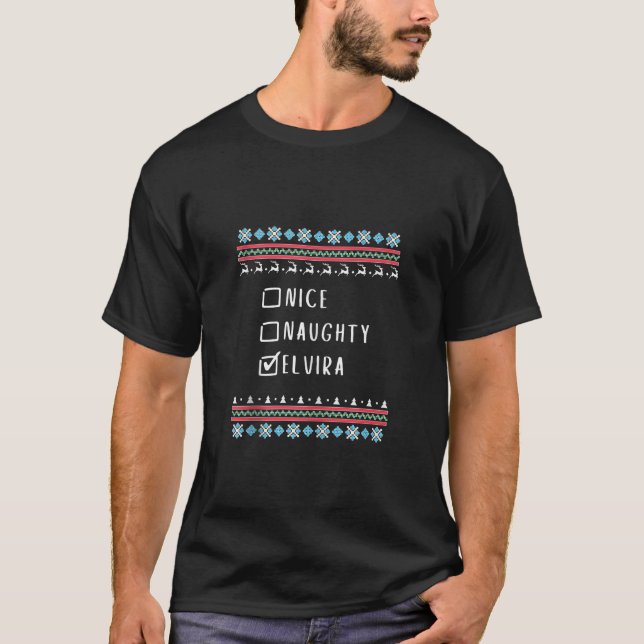 Camiseta sem Mangas Estilo Suéter Feio Nice Naught (Frente)
