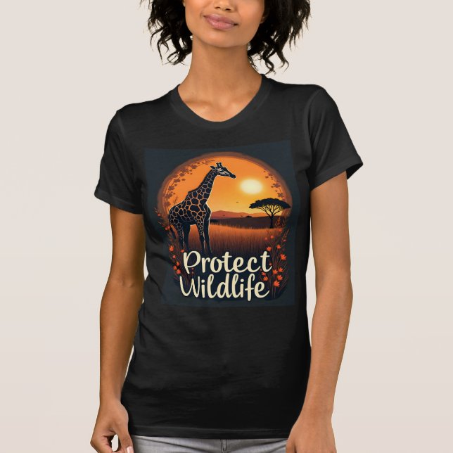 Camiseta sem Mangas Girafa da Savana (Frente)