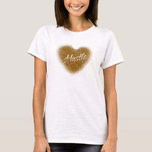 Camiseta sem Mangas Glamour de Coração HUSTLE com 