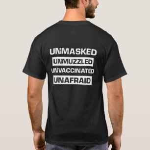 Camiseta Sem mascaramento, não-mascarado, não vacinado, sem