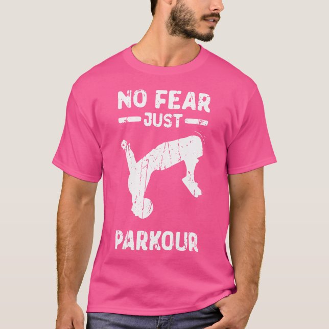 Camiseta Sem Medo Somente Parkour - Parkour (Frente)