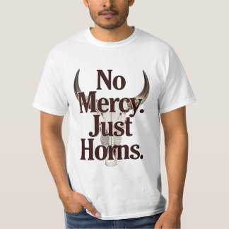 Camiseta Sem Misericórdia Apenas Chifres Caveira de Touro L