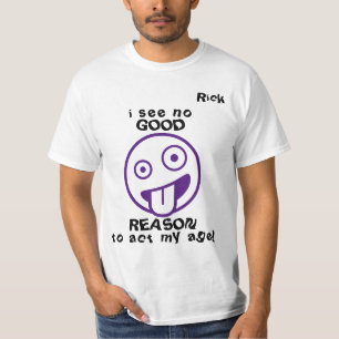 Camiseta "...sem motivo justo..." Emoji Personalizável Masc