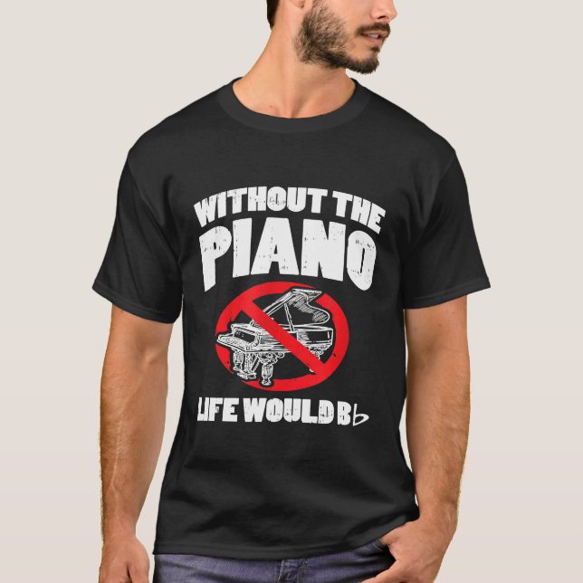 Camiseta Sem Música A Vida Seria Flagrante, Eu Piano E Keyb (Frente)