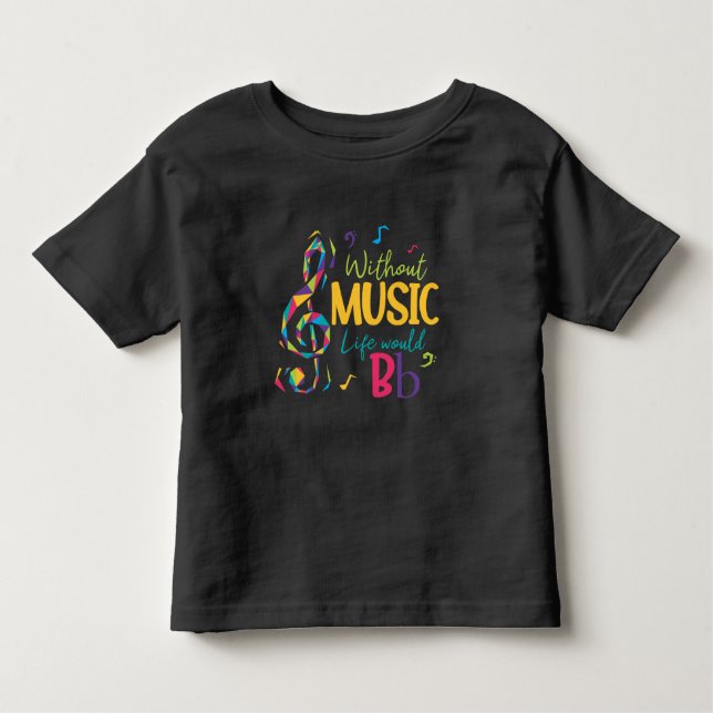 Camiseta Sem Música A Vida Seria Uma Nota Musical De Flat C (Frente)