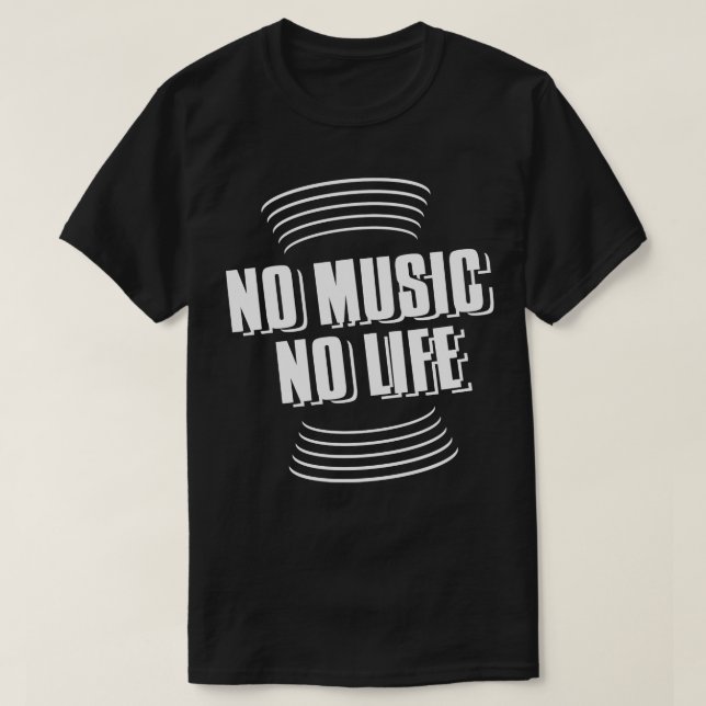 Camiseta sem música na vida (Frente do Design)