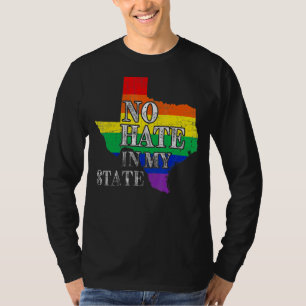Camiseta Sem Ódio No Meu Estado Do Texas Mapeie O Orgulho L
