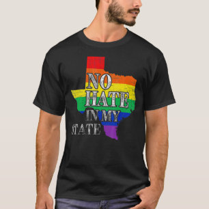 Camiseta Sem Ódio No Meu Estado Do Texas Mapeie O Orgulho L