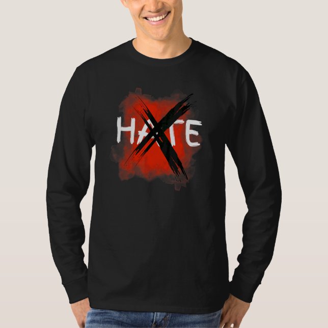 Camiseta Sem Ódio Pare com o Ódio Sem Bullying Sem Discrimi (Frente)