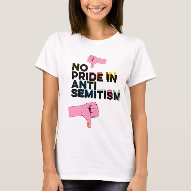 Camiseta Sem Orgulho No Antisemitismo (Frente)