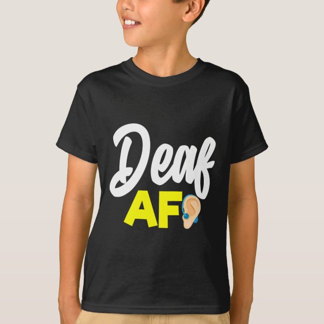 Camiseta Sem Ouvir - Surdo - Impossível De Ouvir - Surdo Aw (Frente)