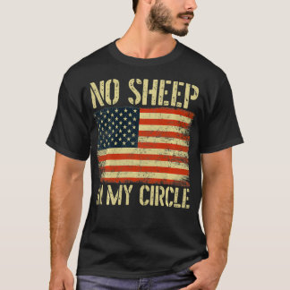 Camiseta Sem Ovelha No Meu Círculo Bandeira Americana Patri