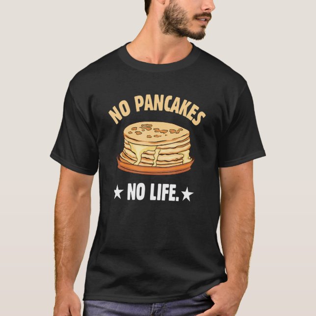Camiseta Sem Panquecas Sem Panqueca De Piada (Frente)