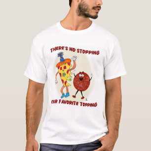 Camiseta Sem Parar esse Toon de Pizza de Topping