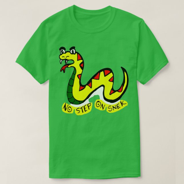 Camiseta Sem passo no Snek Dont Põe-me em cima  (Frente do Design)