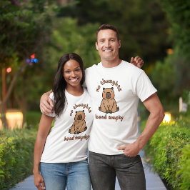 Camiseta Sem Pensamentos Cabeça Vazia Capybara Funny Meme