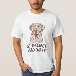 Camiseta Sem Pensamentos Cabeça Vazia Labrador