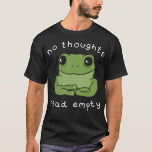 Camiseta Sem Pensamentos Cabeça Vazia Sapo Meme Um Cute Saú