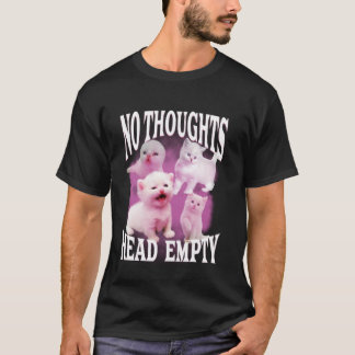 Camiseta sem pensamentos, o bobo engraçado e escondido, mem