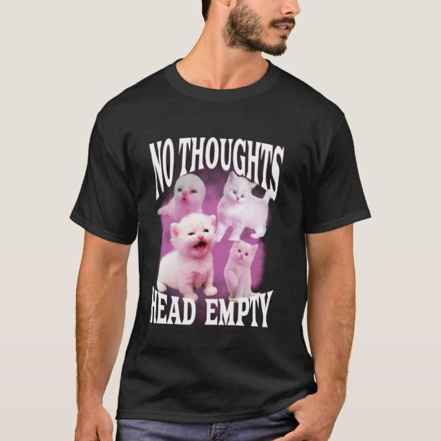 Camiseta sem pensamentos, o bobo engraçado e escondido, mem (Frente)