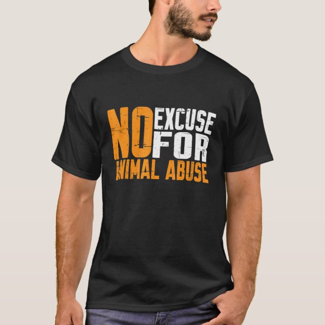 Camiseta Sem Perdão Para Abuso De Animais (Frente)