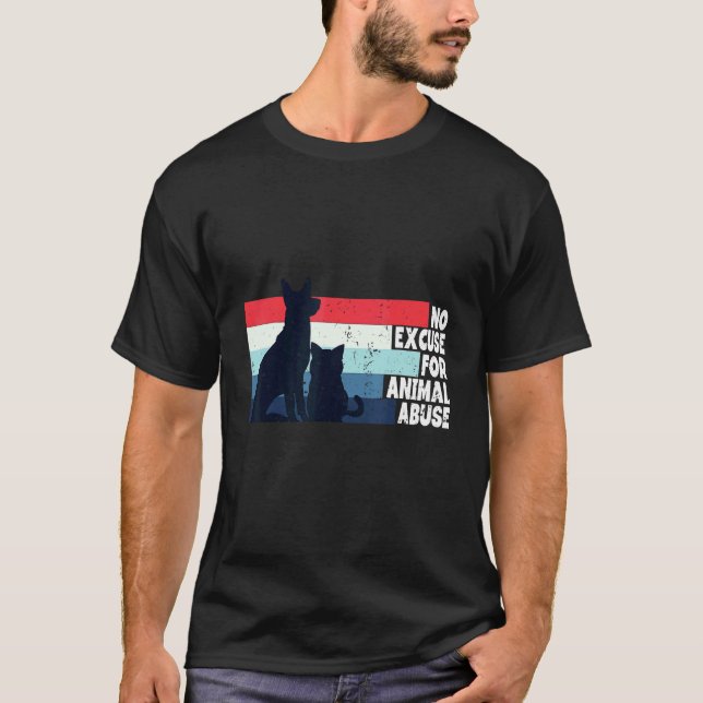 Camiseta Sem Perdão Para O Salvamento De Animais Protegidos (Frente)